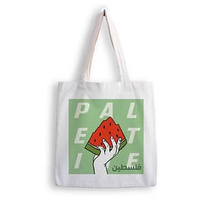 the mockup tote bag with the watermelon design
