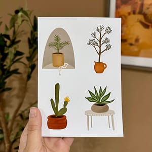houseplants sticker set