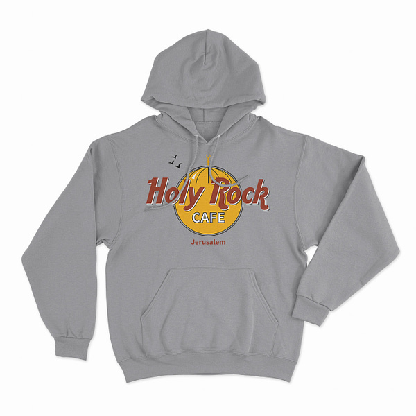 holy rock cafe hoodie mockup
