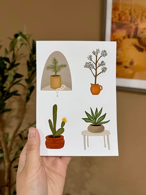 houseplants sticker set